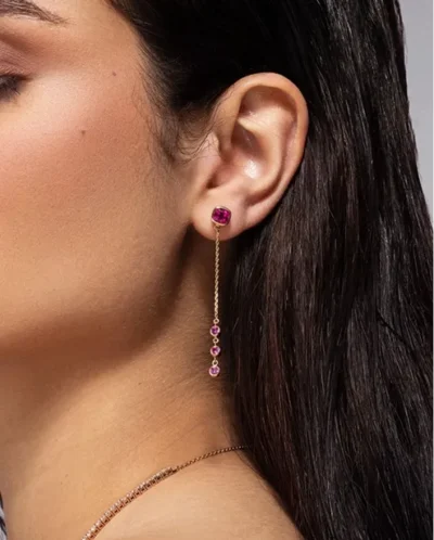Pendule Rose Earrings